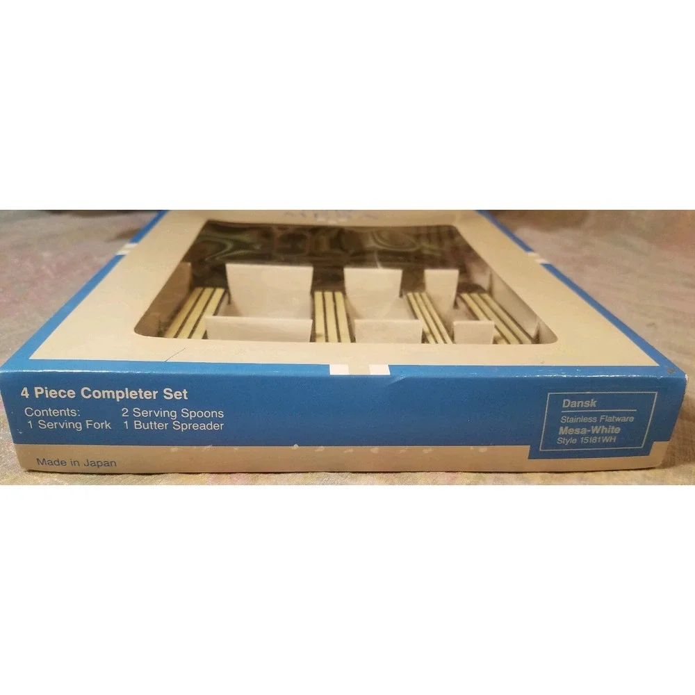 NEW IN BOX 1980's MESA WHITE by Dansk 4‎ Piece Completer Set Japan